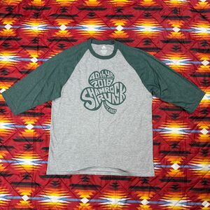 adidas Shamrock Run Portland Oregon 2018 Shirt Adult L 3/4 Sleeve 40th Year